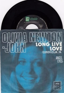OLIVIA NEWTON JOHN LONG LIVE LOVE EUROVISION 1974 RECORD YUGOSLAVIA 7" PS SINGLE - Bild 1 von 2