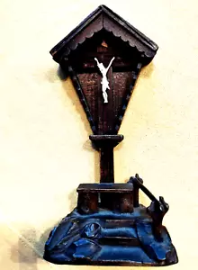 Marterl Kruzifix Kreuz Jesus Bilderstock Christus Holz Kapelle Haus-Altar 19Jhd - Bild 1 von 7
