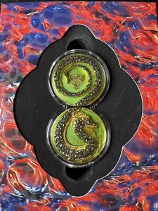 🐉2020 2 x 1 oz Germania Bestias Fafnir Plata Dorada con Cristales - De Colección de 100 - Imagen 1 de 8