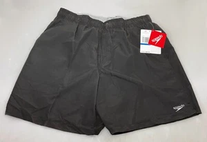 Speedo Men's BLACK Board Swim Trunks Bathing Suit Sizes: S, M, L, XL, XXL (2XL) - Picture 1 of 6