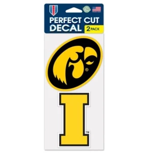 IOWA HAWKEYES 4"X4" DIE CUT DECAL 2-PACK CAR HOME BRAND NEW WINCRAFT 👀🔥 - Picture 1 of 1