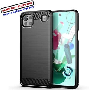Carbon Fiber Soft Slim TPU Cover Case for Cricket/AT&T LG K92 5G LM-K920AM Phone