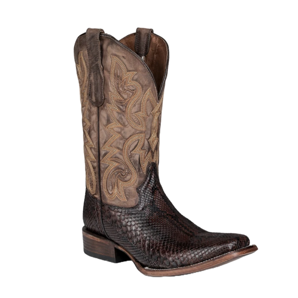 Circle G By Corral Men's Brown Python Square Toe Western Boots L6192 - Image 1 of 1