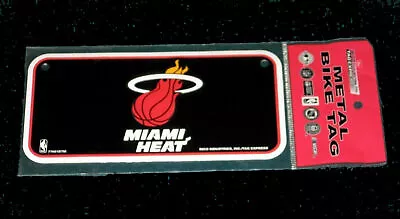 New NBA Miami Heat Basketball Team Logo Metal Bike Tag - 6" Long - Image 1 of 2