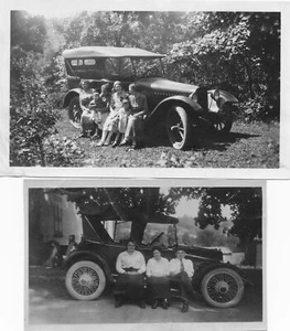 2 FOTOGRAFÍAS ORIGINALES COCHES ANTIGUOS - TIENEN ASIENTO EN LA ESTRIBO - Imagen 1 de 4