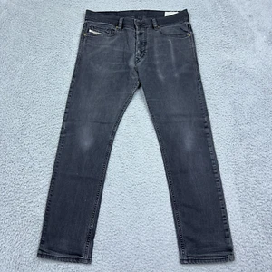 Diesel Mens Black TEPPHAR Jeans Slim Carrot Wash 0886Z Button Fly Stretch *32x27 - Picture 1 of 17