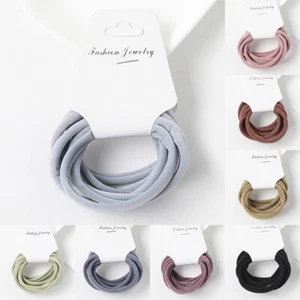 6pcs/Set Girl Elastic Rubber Band Ponytail Holder Headwear Hair Bands Hair Ring - Picture 1 of 23