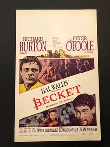 Becket Original Theatre Window Card (1964) - "14 x "22" EX - Picture 1 of 1