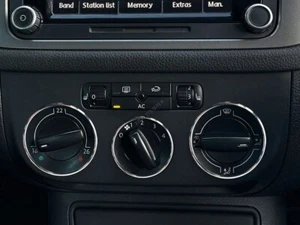 Fits VW Tiguan 2007-2011 Polished Aluminum Heater A/C Control Surrounds Rings - Bild 1 von 7