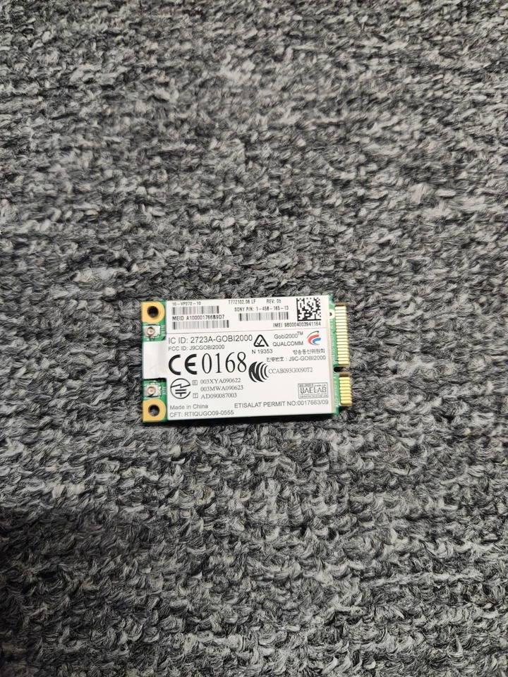 SONY P/N 1-458-165-13 GOBI2000 Broadband WWAN Mini PCI-E  - Image 1 of 1