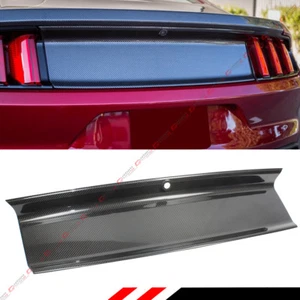 FOR 2015-2023 FORD MUSTANG GT REAL CARBON FIBER TRUNK PANEL DECKLID TRIM COVER - Picture 1 of 4