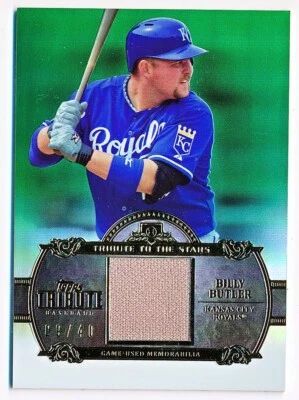 2013 Topps Tribute Billy Butler Stars Relics Green Jersey #TTSR-BB (09/40) - Image 1 of 2