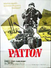 Affiche Pliée 47 3/16x63in Patton (1970) George C. Scott, Karl Malden, Vgc,