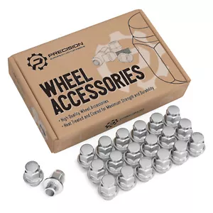 20pc OE Mag Style 12x1.5 Lug Nuts with Washer for Toyota Lexus (Chrome Silver) - Picture 1 of 7