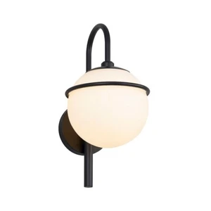Justice Design Saturn Outdoor Wall Sconce, Opal/Black - FSN-7112W-OPAL-MBLK - Picture 1 of 1