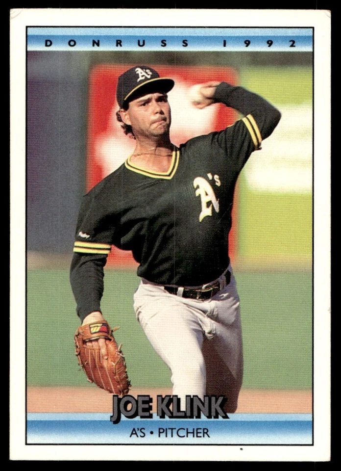 1992 Donruss Joe Klink Oakland Athletics #183 - Image 1 of 2