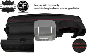 CUBIERTA DE CUERO REAL DE PUNTO ROJO TABLERO DE INSTRUMENTOS SE ADAPTA A NISSAN NAVARA D40 2006-2015 - Imagen 1 de 3