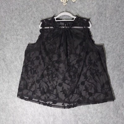 Túnica Torrid Plus 1 1X Bordado Malla Volantes Transparente Cottagecore Capricho Boho Foto 1 de 4