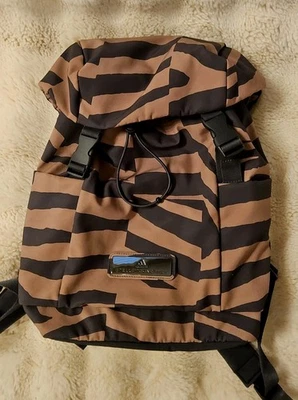 Adidas by Stella McCartney Zebra Nylon Backpack Black/rose  Stripes Adjustable  - Image 1 of 4