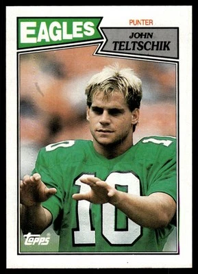 1987 Topps John Teltschik Rookie Set Break Philadelphia Eagles #300 - Image 1 of 2