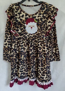Boutique Weihnachten Santa Kleid Größe 4XL (7) Leopard Gepard Print Strick Neu ohne Etikett - Bild 1 von 3