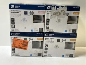 Lot Of (4) Commercial Electric 91582 Integrated LED 4" Round Recessed Light - Picture 1 of 5