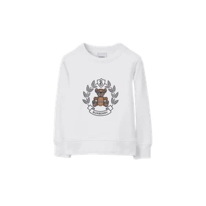 (Kids) Burberry Thomas Bear Print Cotton Sweatshirt White - Picture 1 of 2