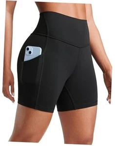 Womens Butterluxe Biker Shorts with Pockets 5 Inches - High Waisted - Picture 1 of 5