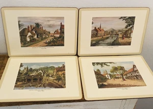 Pimpernel English Villages Acrylic Cork Back Placemats Set of 4 Made in England - Picture 1 of 8