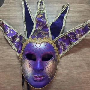 Máscara Estilo Veneciano Púrpura y Dorado Mascarada Fiesta Mardi Gras Halloween/Exhibición - Imagen 1 de 24