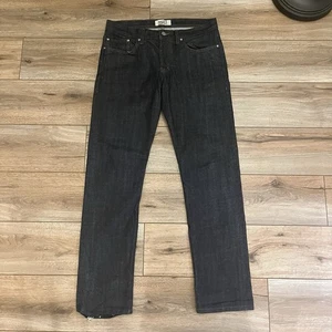 Naked & Famous Weird Guy 013333 Selvedge Denim Jeans 34x33 Raw Dark Wash Stretch - Picture 1 of 13