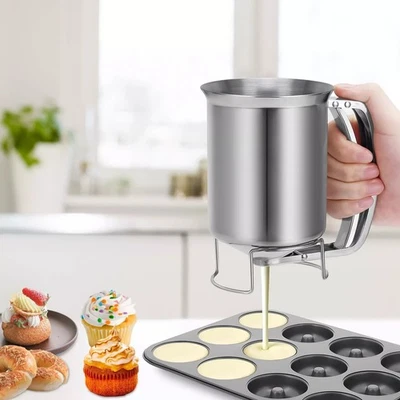 Pancake Batter Dispenser,Holds 3 Cups of Batter For Baking Muffins & Cupcakes