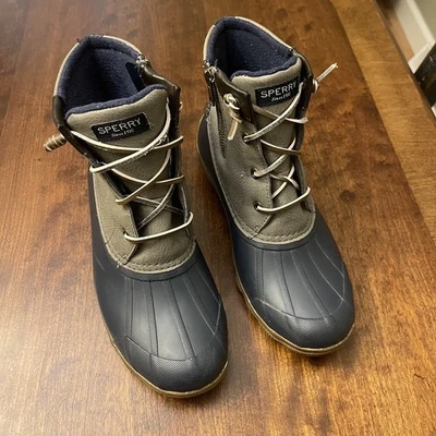 Botas de lluvia para mujer Sperry Syren Gulf botas de goma pato gris y azul marino talla 7  Foto 1 de 4