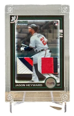 2010 Bowman Chrome - Jason Hayward RC Dual Patch /25. Jersey Fusion Rookies - Image 1 of 2