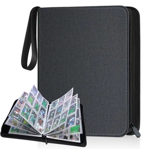 900 Pockets Card Binder, Trading Card Album Display Holder, PU Cover Zip Bind... - Picture 1 of 7