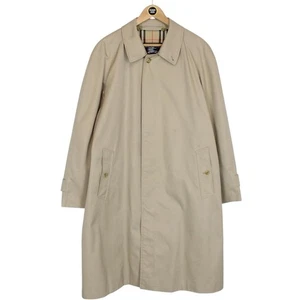 Gabardina vintage años 90 Burberry marrón tostado de un solo pecho - Imagen 1 de 5