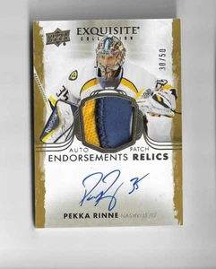 2021-22 Upper Deck The Cup Exquisite Collection Pekka Rinne Patch Auto /50 - Picture 1 of 2