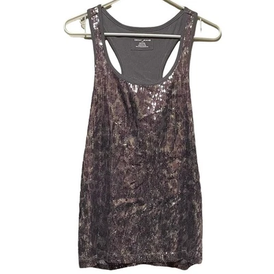 Camiseta sin mangas con estampado de leopardo y lentejuelas DKNY Foto 1 de 3