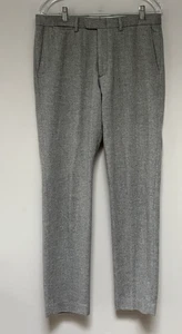 Pantalone uomo J CREW BOWERY misto lana grigio spina di pesce 32x34 (misura 32x32) - Foto 1 di 12