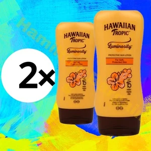 2 x Hawaiian Tropic Luminosity Protective Sun Lotion SPF15 New Stock 2 x 180ml - Picture 1 of 2