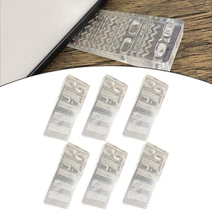Home and Hotel Transparent Door Stoppers Set of 6 Anticollision Design - Picture 1 of 10