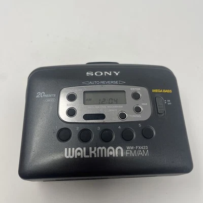 Reproductor de casete Sony Walkman WM-FX423 de colección radio AM/FM (cassette no funciona) Foto 1 de 4