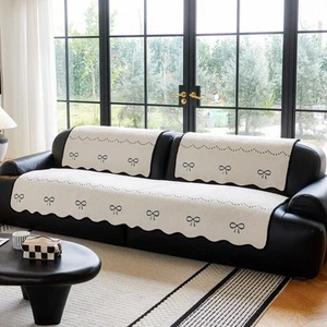 Bowknot Sofa Cover Non Slip Elegant Couch Protector - Picture 1 of 19