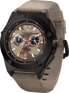 Reloj Jorg Gris JG8800-23 totalmente nuevo para hombre esfera camuflada bronceada cronógrafo correa de lona - Imagen 1 de 3