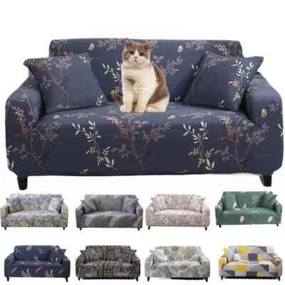 1/2/3/4-местный расширяемый диван чехлы гостиной регулируемый печать диван чехол - Изображение 1 из 4