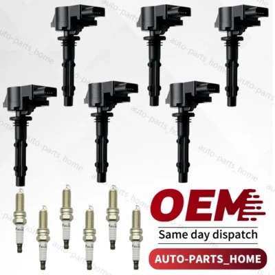 Paquete de 6 bobinas de encendido OEM + bujías de iridio para Mercedes-Benz C300 E350 UF535 Foto 1 de 4