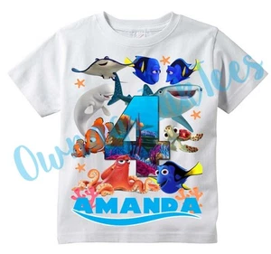 Finding Dory Nemo Custom T-shirt Personalize tshirt Birthday gift, Add Name/Age - Picture 1 of 1