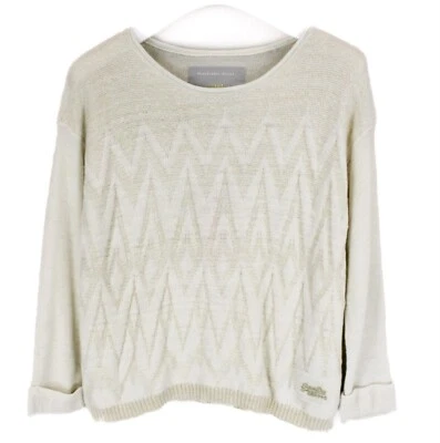 Superdry Premium Black Label Peak Crew Jersey Mujer Mediano Mezcla Lana - Imagen 1 de 4