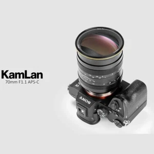 Kamlan 70mm F1.1 APS-C Manual Focus Lens Large Aperture for M4/3 Olympus Camera - Picture 1 of 8