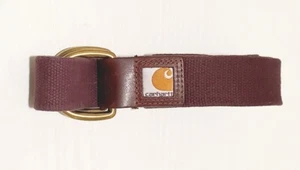 Carhartt Herren Braun Freizeit Robust Canvas Gürtel M/L Doppelreifen Messing Schnallen - Bild 1 von 5